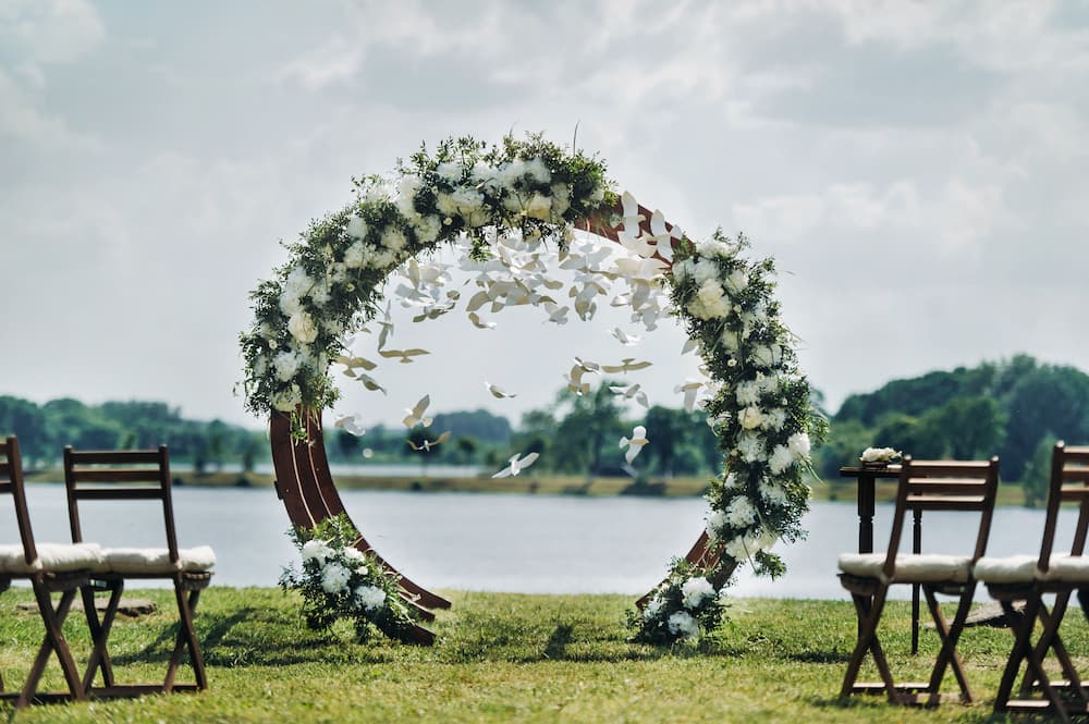 wedding ceremony set up 