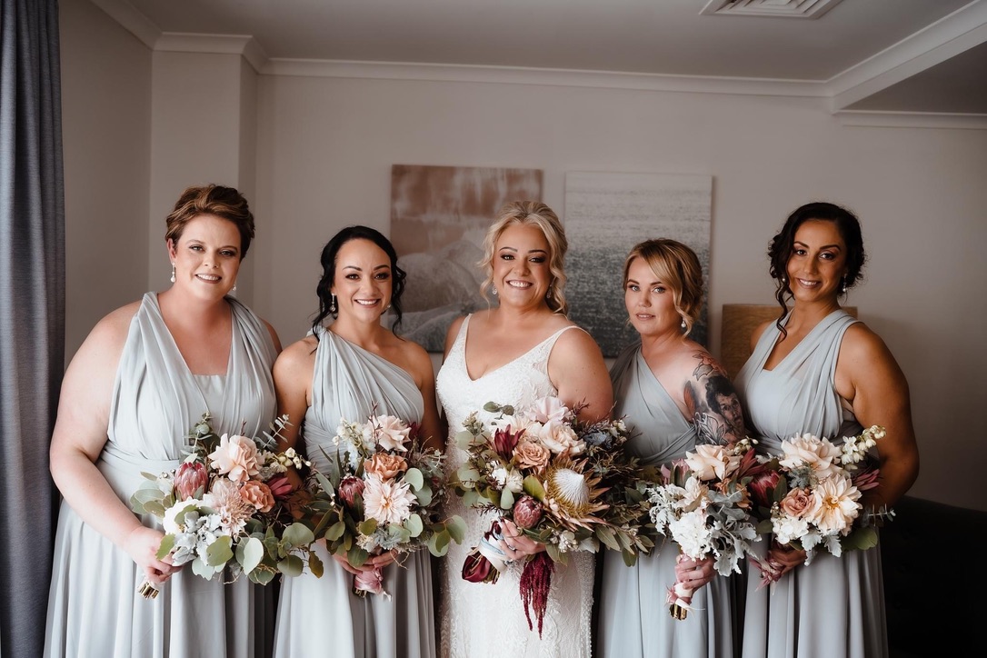 Bespoke flower arrangement with vibrant fresh blooms from East End Flower Co Newcastle